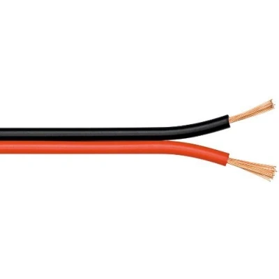 Immagine di MANAX 15090 Cavo per altoparlante, 2 x 0,5 mm², 100% rame OFC, 25 m, colore: Rosso/Nero