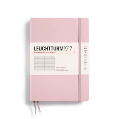 Immagine di LEUCHTTURM1917 361573 Taccuini Medium A5, Copertina rigida, 251 pagine numerate, Powder, Righe