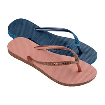 Immagine di Havaianas FLIP FLOP SLIM Sparkle II Infradito da bagno, Donna, Taglia: 35 36, Crocus/rose Gomma naturale