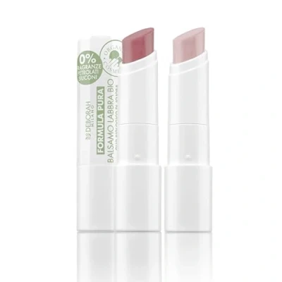 Immagine di Deborah Milano Formula Pura Set Balsamo Labbra Idratante BIO Colore 08 Taupe e 01 Trasparent, Senza fragranze, Siliconi, SPF 10, per Morbide Nutrite
