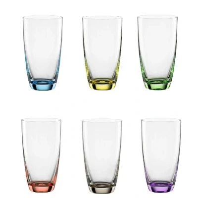 Immagine di Bohemia Cristal 093 006 051 Set da 6 Bicchieri Long Drink Viva Colori, 350 ml