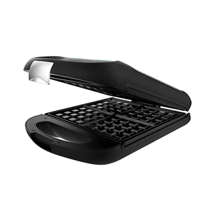 Immagine di Cecotec Portapanino Rock&#039;nToast Family Waffle. 1500 W, capacità 4 Gofres, rivestimento antiaderente, sistema girevole a 180, Rapidità di riscaldamento, Finitura in acciaio inossidabile