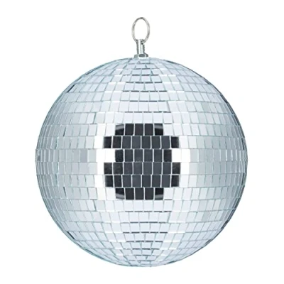 Immagine di Relaxdays Palla da Discoteca, Appendere, a Soffitto, Maxi Stratosfera, Specchiata, Compleanni, Ø 20cm, Argento