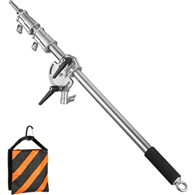 Immagine di Braccio allungabile in acciaio inox per treppiede leggero e C, da 3,6 piedi a 8,2 regolabile con sacchetto di sabbia Studio Softbox Reflector