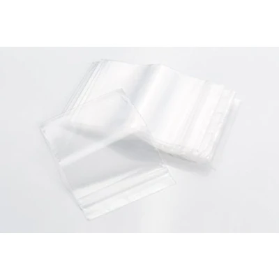 Immagine di Bustine trasparenti con zip, confezione da 100, spessore 50 micron, misure a scelta (100mm x 150mm)