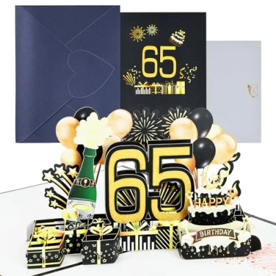 Immagine di joyoldelf Biglietto Auguri Compleanno 70 Anni Biglietti di Pop Up, 3D, Regalo, per Donne, Uomini, Ragazze, Genitori, Amici, Fidanzate, Fidanzati