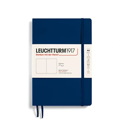 Immagine di LEUCHTTURM1917 362864 Taccuini Medium (A5), Copertina morbida, 123 pagine numerate, Blue Mare, Bianco