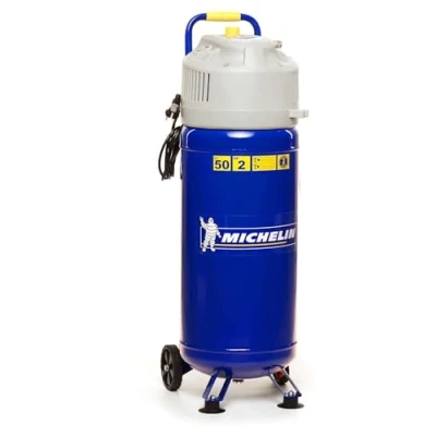 Immagine di Michelin Compressore d&#039;Aria Verticale MVX50/2, Aria Oil Free 50 Litri, Manometro, Pressione Massima 10 Bar, Ruote per Trasporto, Potenza 2 CV