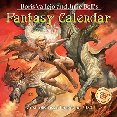 Immagine di Boris Vallejo &amp; Julie Bell&#039;s Fantasy 2024 Calendar: A Year of Classic Images for