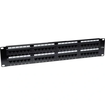 Immagine di Intellinet 513579 48 Porte Patchpanel di rete 483 mm (19) CAT 3, 4, 5, 5e 2 U Nero