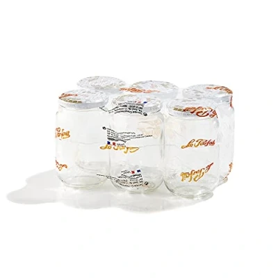 Immagine di Le Parfait 4035 Vasetti per miele, 385 ml, coperchio T.O. 63 mm, confezione da 6, in vetro, trasparente, 6,3 cm