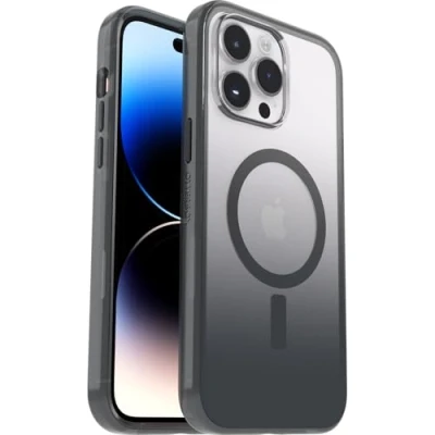 Immagine di Cover OtterBox Serie Clear Case con MagSafe per iPhone 14 Pro Max, Resistente a Shock e Cadute, Ultra Sottile, Protettiva, Testata 2x vs le norme anti caduta MIL STD 810G, Obsidian