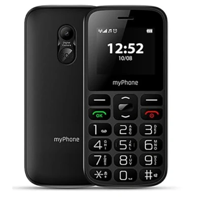 Immagine di MP myPhone Halo A, telefono a chiave per gli anziani (nonna e il nonno), telecamera, display colori da 1,77&quot;, batteria 800 mAh, chiavi grandi, Pulsante SOS, torcia, radio, doppio SIM, Nero