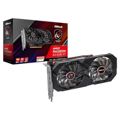 Immagine di ASRock Scheda grafica AMD Radeon RX 6500 XT Phantom Gaming OC 8 GB GDDR6 SDRAM PCIe x8 HDMI ™, DisplayPort Con overclocking