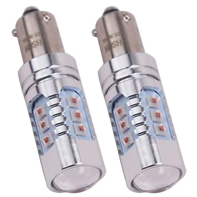 Immagine di HSUN H21W BAY9S lampadine a LED, ad alta potenza 4800LM estremamente luminose, con Canbus senza errori per indicatori, luci di backup e altro, confezione da 2, ambra/giallo