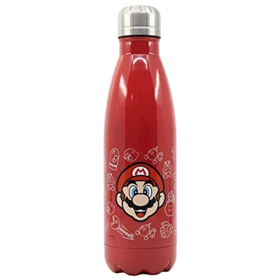 Immagine di STOR Borraccia in acciaio inossidabile con grafica di Super Mario, capacità 780 ml