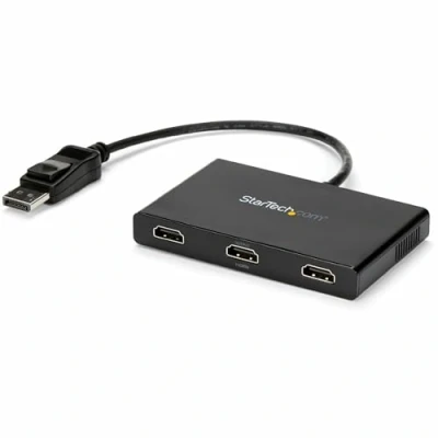 Immagine di StarTech.com Adattatore DisplayPort a HDMI Hub MST da 1.2 3x Triplo monitor 1080p Splitter video DP con modalità desktop esteso solo su PC Windows (MSTDP123HD)