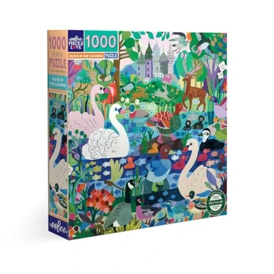 Immagine di eeBoo Duck in The Clearing Puzzle Cartone Riciclato, 1000 Pezzi Colorati con Animali PZTDIC