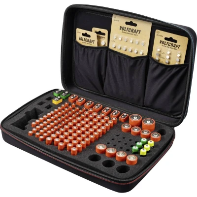 Immagine di VOLTCRAFT BB 146 1 Valigetta per batterie 146x Ministilo (AAA), Stilo (AA), 1/2 Torcia (C), (D), 9 V (L x L A) 410 270 90 mm