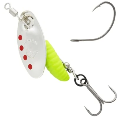 Immagine di Savage Gear Grub Spinner Silver Red Lime 3.8g Cucchiaini da pesca
