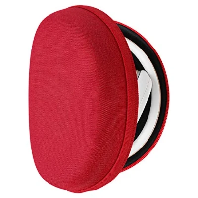 Immagine di custodia per cuffie Geekria Shield compatibile con Beats Solo 4, 3, 2, Pro Wireless, HD, borsa da viaggio rigida sostitutiva cavi (rosso)