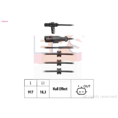 Immagine di EPS 1.960.254 Sensore ABS 917mm