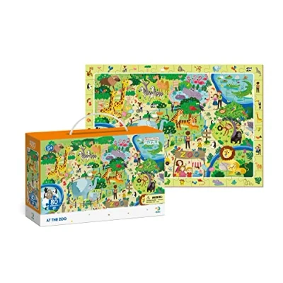 Immagine di Dodo D300259 Educational at The Zoo Observation Puzzle 80 Pieces, Various
