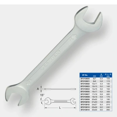Immagine di BRILLIANT TOOLS BT010912 Chiave a forchetta doppia, 24 x 27 mm [Powered by KS TOOLS]