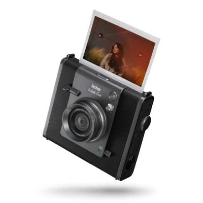 Immagine di instax Fujifilm WIDE Evo, 2 in 1 Fotocamera Ibrida a Sviluppo Istantaneo e Stampante per Smartphone, 10 Effetti Obiettivo Pellicola, Funzione Grandangolo 16 mm, Design Analogico
