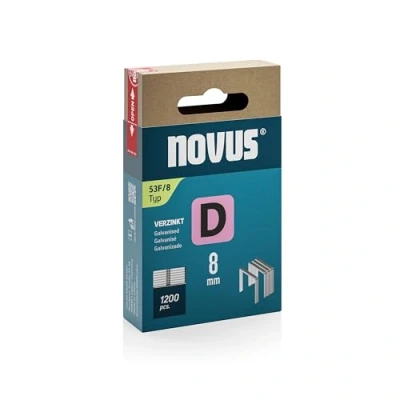 Immagine di Graffette a filo metallico piatto Tipo 53 F 1200 pz. Novus 042 0789 Dimensioni (L x L) 8 mm 11.3