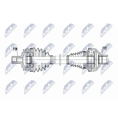 Immagine di NTY NPW ME 067 Albero motore / Semiasse Assale anteriore Dx 505 Trasmissione automatica MERCEDES BENZ: Classe A, B, GLA
