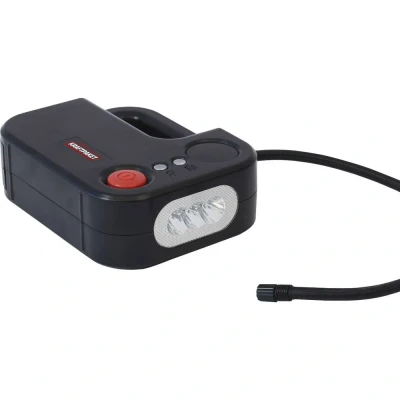 Immagine di Dino KRAFTPAKET 136308 Compressore 10.3 bar adattatore 12V per funzionamento via cavo, Display digitale, vano alloggiamento con lampada