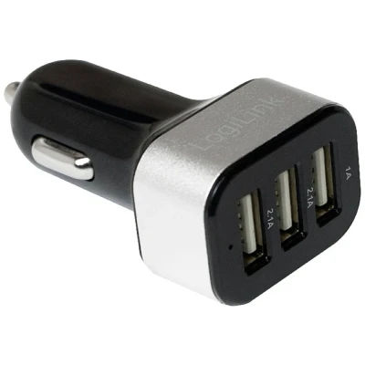 Immagine di LogiLink Caricatore USB 25.5 W Automobile Corrente di uscita max. 2100 mA Num. uscite: 3 x A