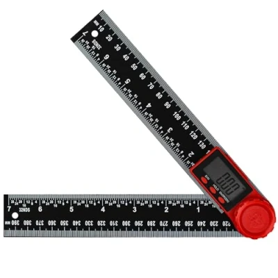 Immagine di Goniometro Digitale 360,Misuratore Angoli,Righello Angolare Digitale,con Doppia Gradazione,con Display LCD,Funzione Hold e Blocco,per Ingegneria,Lavorazione del Legno,Misurazioni Angolari Esatte
