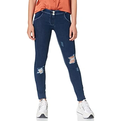 Immagine di Freddy Skinny VITA E Lunghezza Regular IN Jersey Effet Jeans Fit, Donna, Taglia: XS, Denim