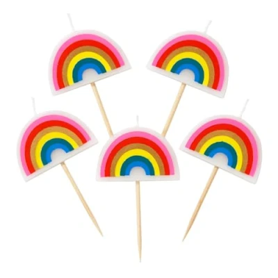 Immagine di Talking Tables Arcobaleno a forma di torta compleanno candele divertenti Cupcake Toppers, RBSCANDLES