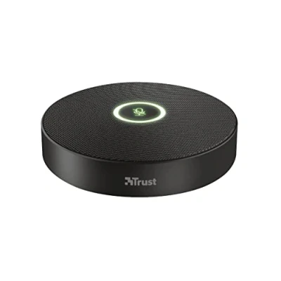 Immagine di Trust Iris Microfono Esteso per Videocamera 4K Videoconferenza Professionale, Supporto un Massimo di 8 Persone, Cavo 10 m Nero