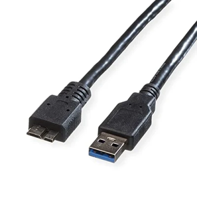 Immagine di Roline Cavo USB 3.2 Gen1 (USB 3.0) Spina A, Micro B 2.00 m Nero Schermato 11.02.8875