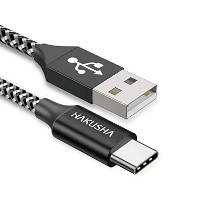 Immagine di HAKUSHA Cavo USB C, [1M] Tipo C Nylon Ricarica Rapida per Android Samsung Galaxy S21 Ultra,Note 20,Z Fold 3,Huawei P50,Mate 40,MateBook,Xiaomi Mi 11 Lite,OnePlus 9,Google Pixel 5,Realme