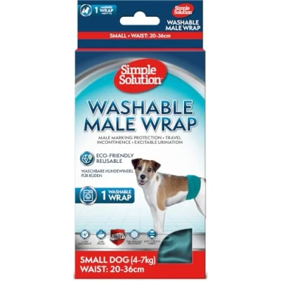 Immagine di Simple Solution Pannolino Avvolgente e Lavabile per Cane, Taglia Piccola