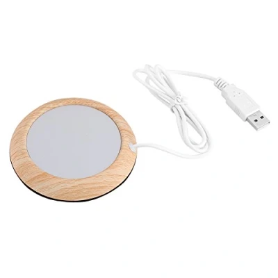 Immagine di Scalda Tazza USB Caffè Riscaldatore Pad Riscaldamento Sottobicchiere Set Bevanda Tappetino Scaldabagno Titolare Costante Calore Scaldatazza per Ufficio Casa(bianca)