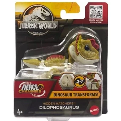 Immagine di Jurassic World Fierce Changers Hidden Hatchers Dinosaur Transforms 2 in 1 (Dilophosaurus)