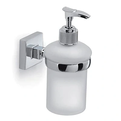 Immagine di Gedy Cromo, Osaka, Dispenser, Colore, Dosatore Sapone Bagno Realizzato in Acciaio Inox e Cromall, Garanzia 2 Anni, Misure 15,2 x 6,8 10,2 CM, Design R&amp;S Inossidabile, Unica
