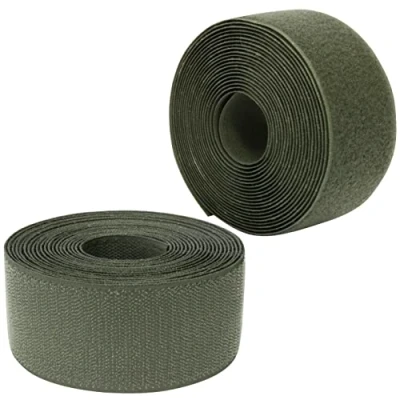 Immagine di Aerzetix C66004 Nastro/rotolo di scratch 50mm 5 metri auto aggrappante organizer/fermacavo striscia aggancio sacchetto indumento cinghia colore: verde oliva in poliammide e poliestere