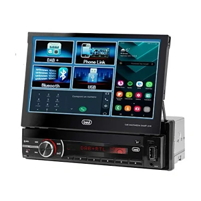Immagine di Trevi MDV 6380 DAB, Autoradio Wireless, con DAB DAB+ FM 200W, Display 7&quot; Touchscreen, Funzione Phone Link Modalità Mirror, Ingressi USB, SD, AUX IN, Antenna in Dotazione