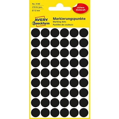 Immagine di Avery Zweckform, punti autoadesivi per marcatura, diametro 12 mm
