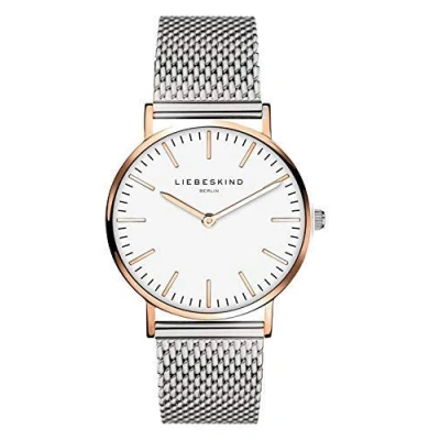 Immagine di Liebeskind Orologio analogico al quarzo da donna con cinturino in acciaio, Bicolore, Bracciale