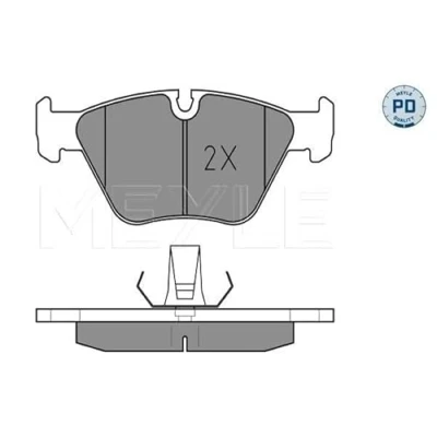 Immagine di MEYLE 025 219 9020/PD Kit pastiglie freno PD Quality Assale anteriore Predisposto per contatto segnalazione usura con lamierino anticigolío