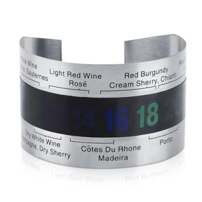 Immagine di HERCHR Termometro Esterno per Vino,Termometro Bottiglia di Bracciale,Termometro da Vino a Clip,Termometro LCD For Vini,Termometro Bottiglie