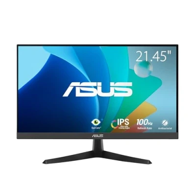 Immagine di ASUS VY229HF Monitor Eye Care da 22 pollici (21.45), FHD (1920x1080), IPS, 100Hz, SmoothMotion, 1ms (MPRT), Adaptive Sync, Tecnologia Plus, Filtro Luce Blu, Anti sfarfallio, Nero